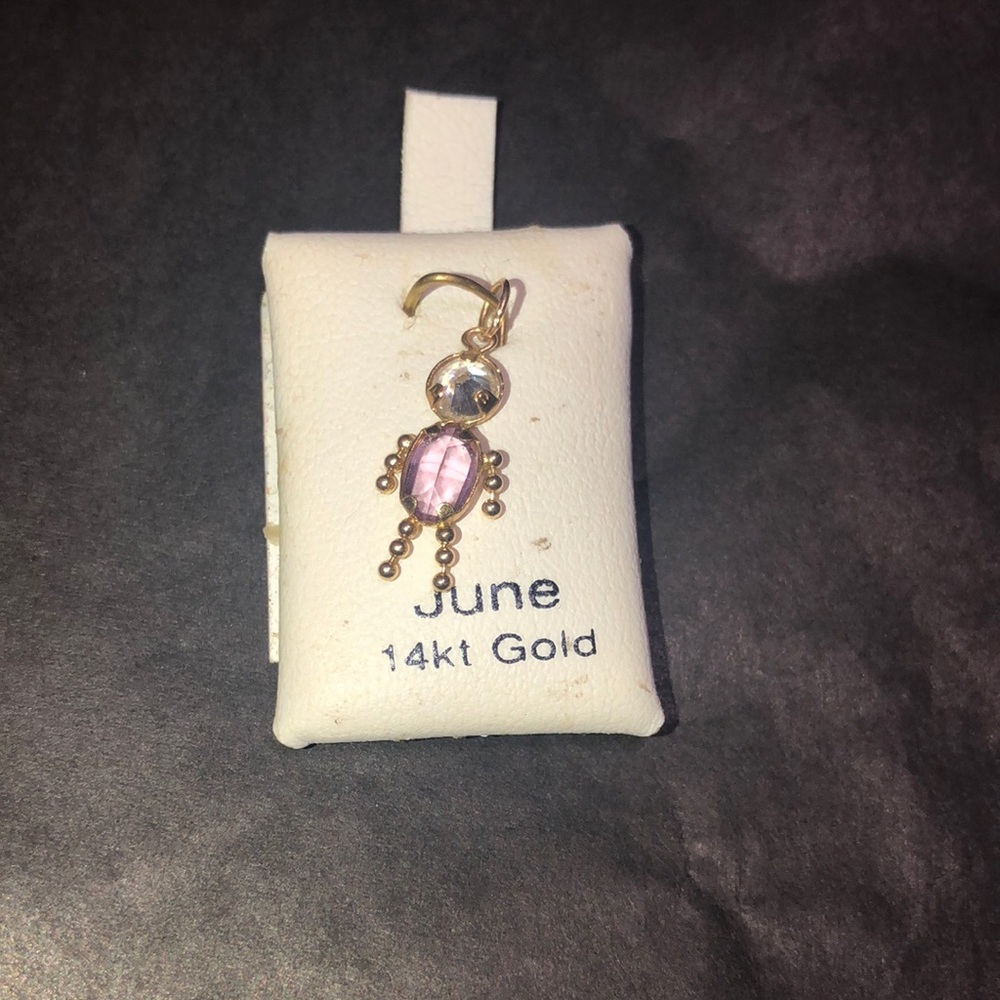 Women’s 14K Gold June Birthstone Boy pendent *FINAL PRICE*